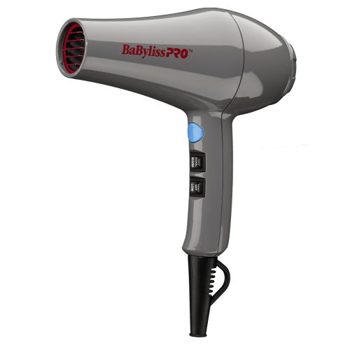 BaByliss® PRO Ionic Hair Dryer, 1875W, Grey and Red